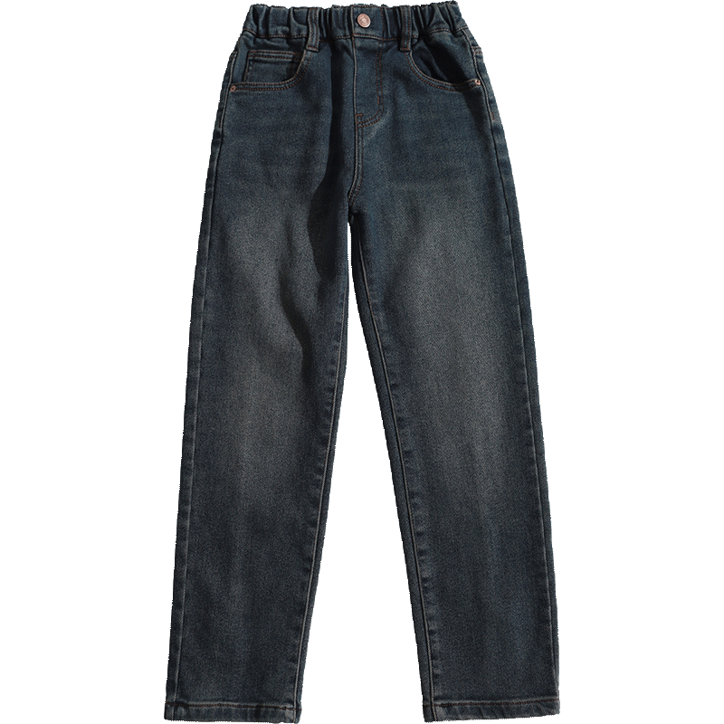 女童加绒裤子秋冬2025新款中大童一体加厚直筒长裤冬季儿童牛仔裤,淘宝优惠券,粉丝福利购,淘宝优惠卷