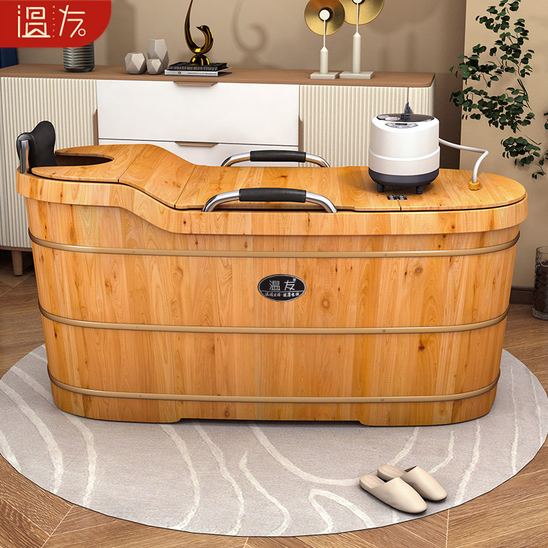泡澡木桶浴桶家用全身大人汗蒸木桶洗澡桶加厚实木洗澡盆成人浴缸,淘宝优惠券,粉丝福利购,淘宝优惠卷