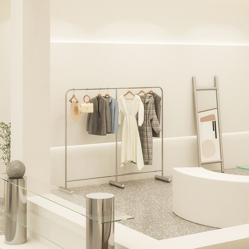 中岛新款女装店货架童装店服装店不锈钢展示架落地式挂衣架专用,淘宝优惠券,粉丝福利购,淘宝优惠卷