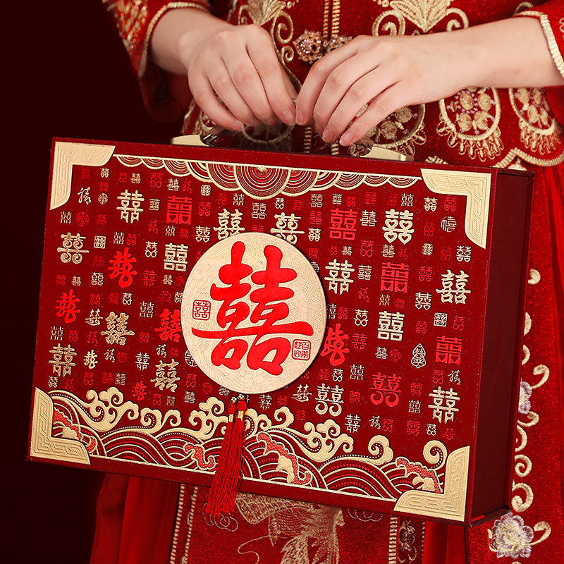 结婚彩礼钱盒子订婚用品大全高档提亲彩礼盒10万聘礼礼金箱礼金盒,淘宝优惠券,粉丝福利购,淘宝优惠卷