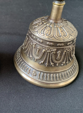 纯铜密宗金刚铃杵尼泊尔手工