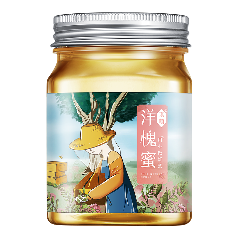 琪萌食品旗舰店养蜂农洋槐蜂蜜纯正天然老深山自产野生农家土蜂蜜自家采百花蜜巢3