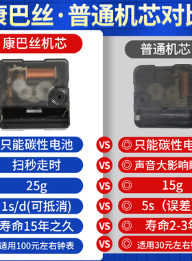 正品康巴丝石英钟机芯挂钟表芯十字绣钟表时钟北极星静音扫描钟芯