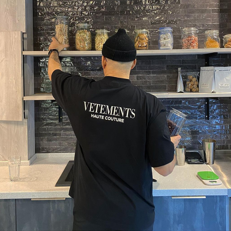 维特萌VETEMENTS 22ss极简宣言标语印花宽松短袖T恤男潮牌VTM上衣 - 图1