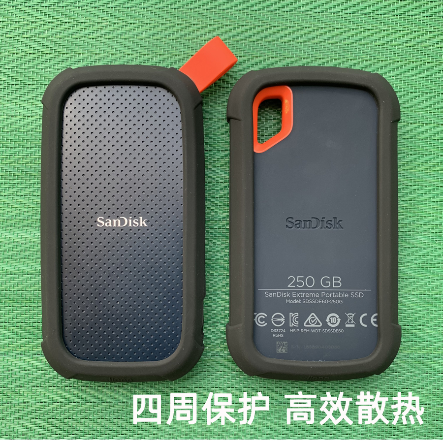 适用于Sandisk闪迪E30E60E61E81硬盘保护套硅胶防震移动固态PSSD-图1