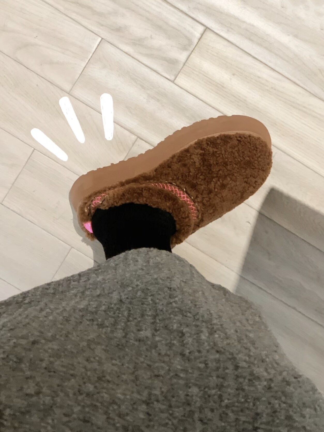 毛茸茸、时髦又显瘦！增高厚底羊羔卷毛毛外穿休闲保暖包头半拖鞋,淘宝优惠券,粉丝福利购,淘宝优惠卷