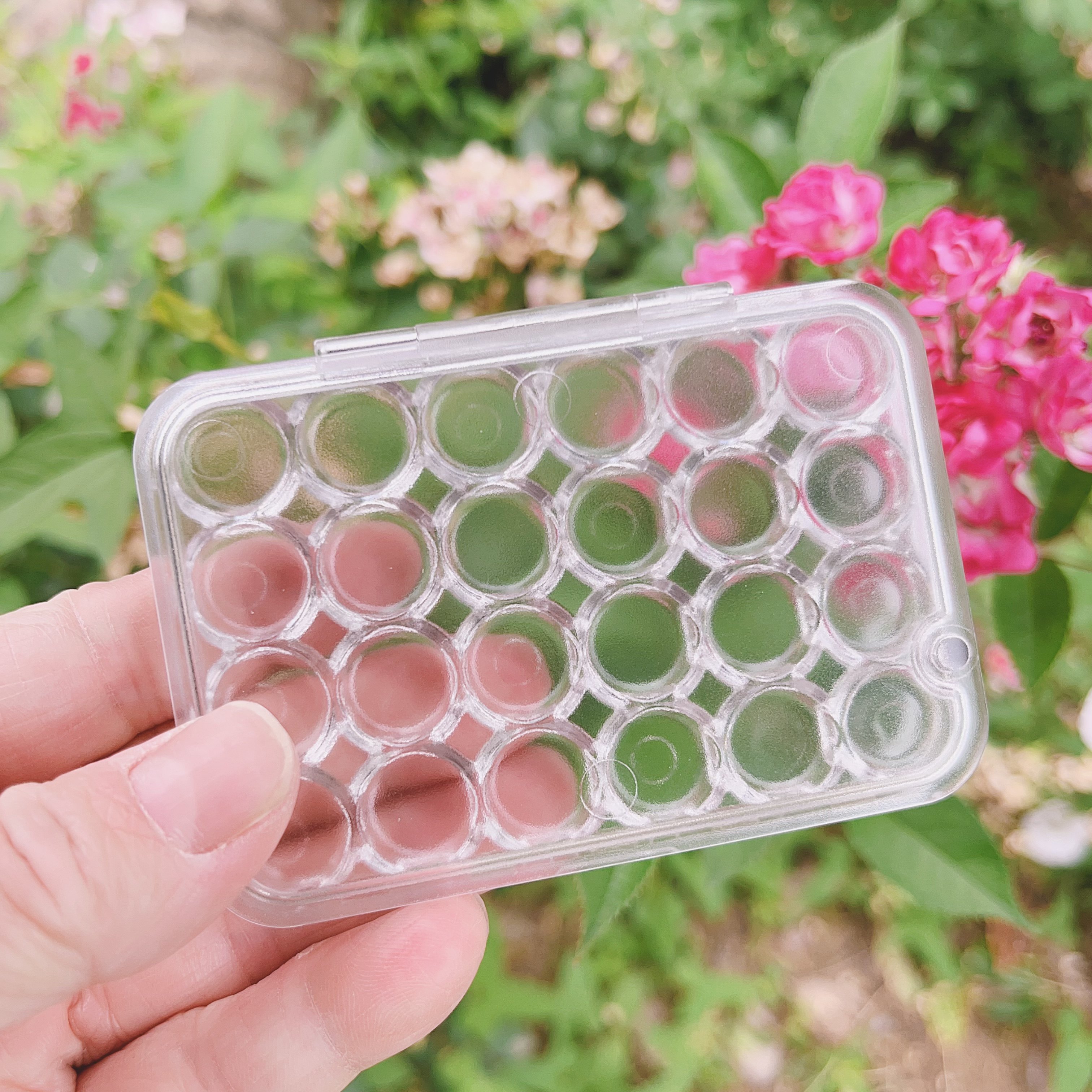 迷你水彩颜料盒透明分装盒24色自制分装小盒水彩美甲磁吸亚克力,淘宝优惠券,粉丝福利购,淘宝优惠卷