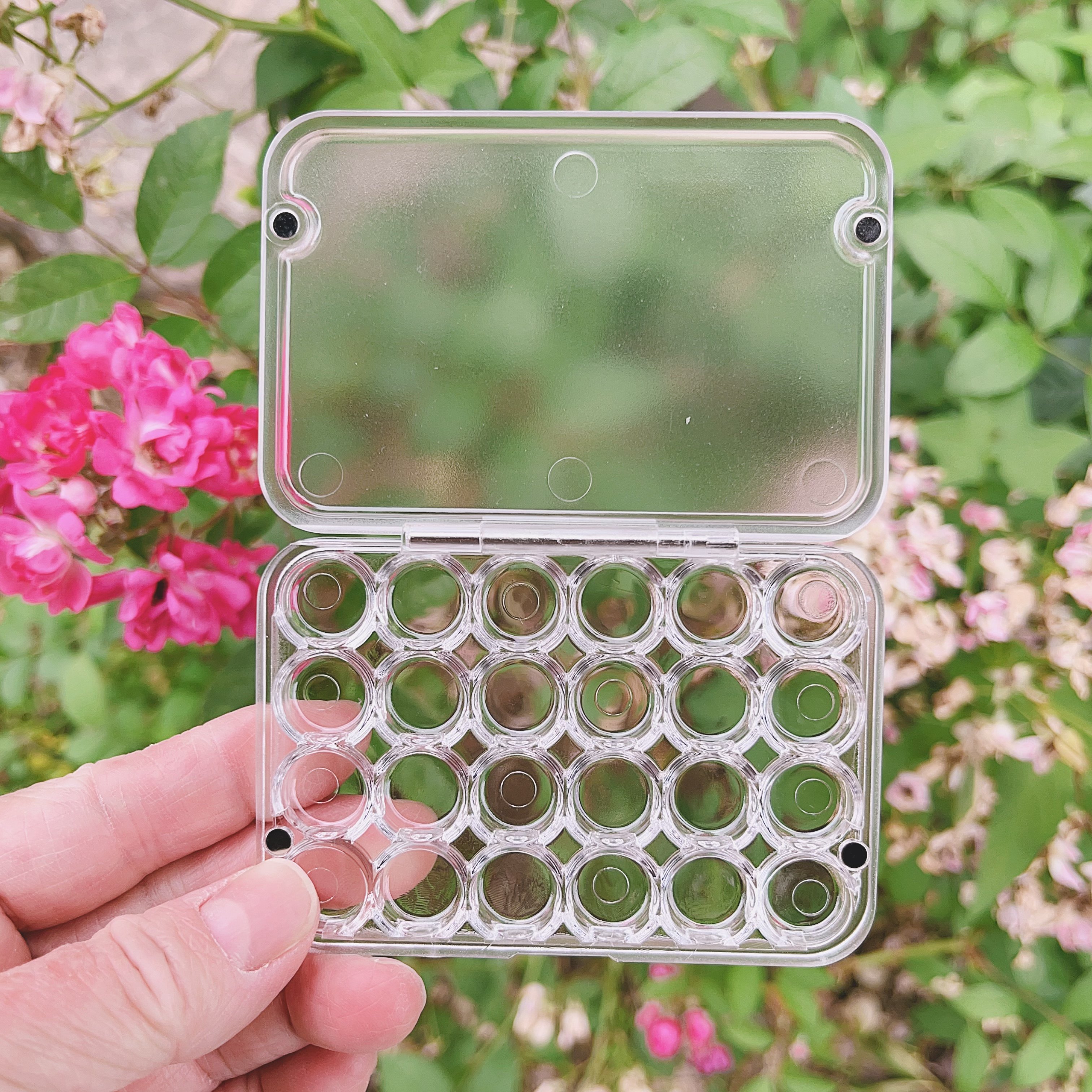 迷你水彩颜料盒透明分装盒24色自制分装小盒水彩美甲磁吸亚克力,淘宝优惠券,粉丝福利购,淘宝优惠卷