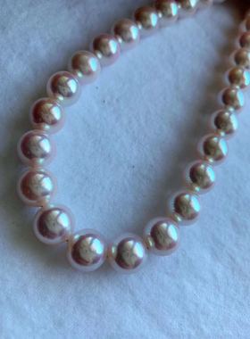 日本樱花粉镜面项链