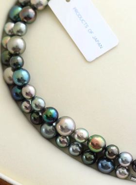 海报款大溪地孔雀绿镜面毛衣链