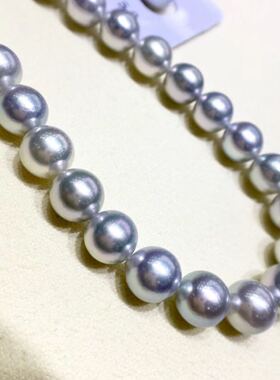 日本证书真多麻项链耳钉海水珍珠