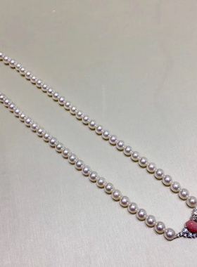 白金钻石天然火焰纹项链