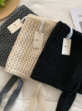 韩系ins红色针织绑带显瘦披肩