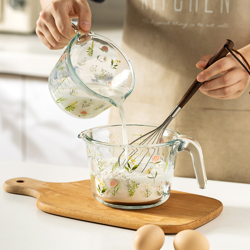 摩登主妇小枝荨玻璃量杯带刻度厨房家用食品级打蛋杯耐高温热牛奶,淘宝优惠券,粉丝福利购,淘宝优惠卷