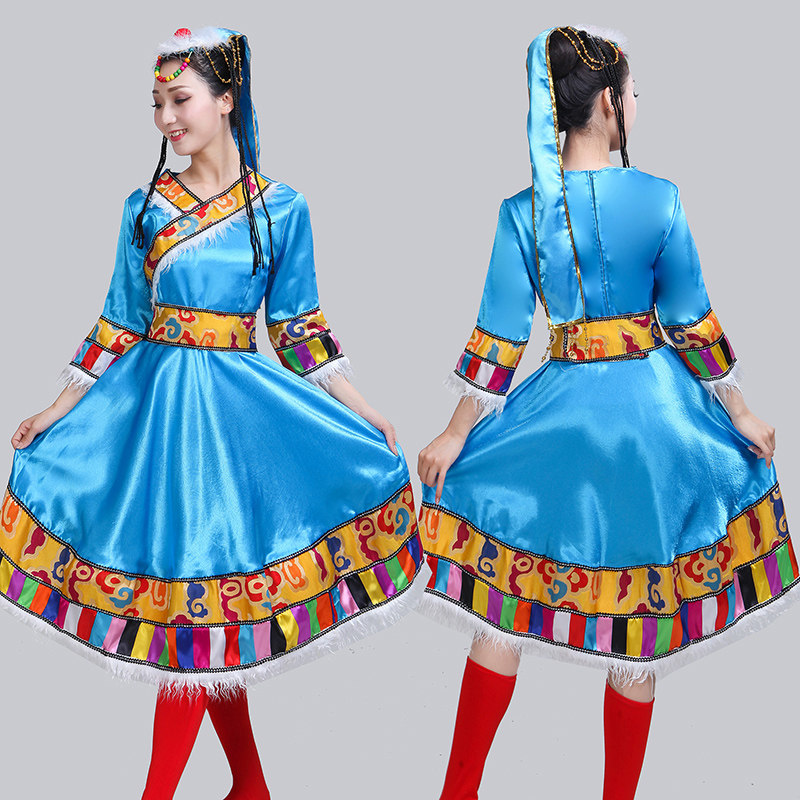 新款藏族舞蹈演出服装少数民族舞台 法缇倩民族服装/舞台装