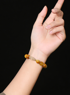 「八方来金」金虎眼金发晶手链