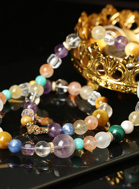 灵机麦玲玲多宝项链多宝配饰高颜值新国风黄胶花黄财神新款高级