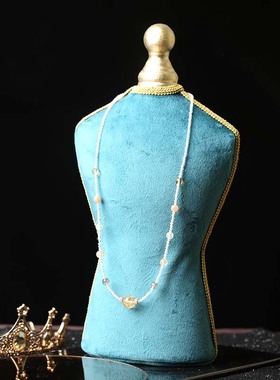 「天青烟雨」金发晶多宝水晶项链