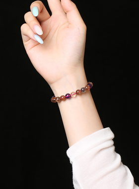 「紫璃仙梦」黑金超七手链