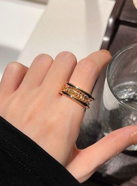 进口316L钛钢日韩铆钉情侣对戒