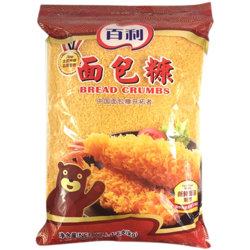 百利面包糠1kg油炸粉炸鸡裹粉起酥粉金黄色香酥脆皮裹粉大包装2斤 - 图3