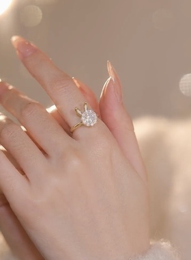 旋转小兔子项链女小众设计