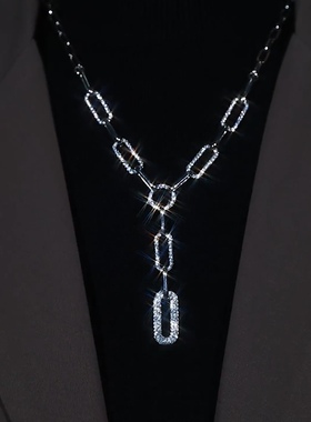 金属链条毛衣链项链女