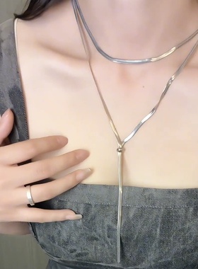 抽拉式项链2025新款钛钢链条金属