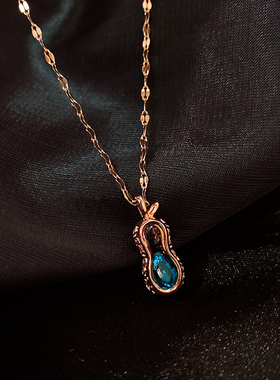 韩国钛钢不掉色花生项链女吊坠冷淡风防过敏颈链锁骨链2021新款潮