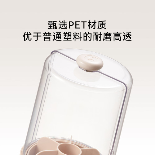 里序化妆刷收纳筒化妆品桌面收纳盒防尘带盖化妆刷桶梳妆台置物架 - 图2
