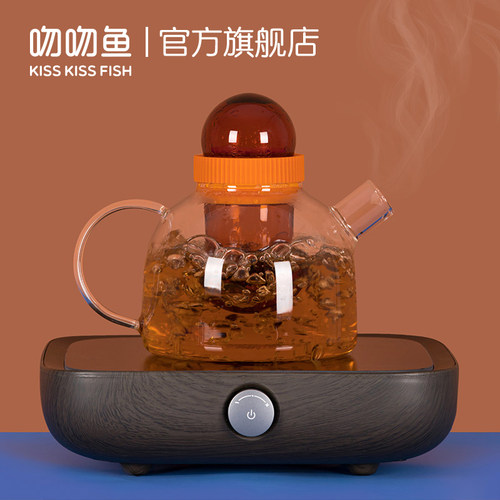 吻吻鱼玻璃煮泡茶壶女士个人专用家用高档颜值内置滤网耐高温加厚 - 图2