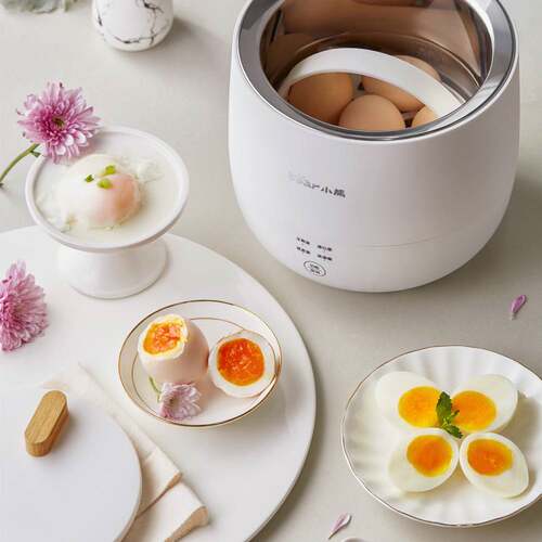 专柜品牌小熊煮蛋器ZDQ-B06R2 蒸蛋器家用自动断电宿舍煮早餐多功 - 图0