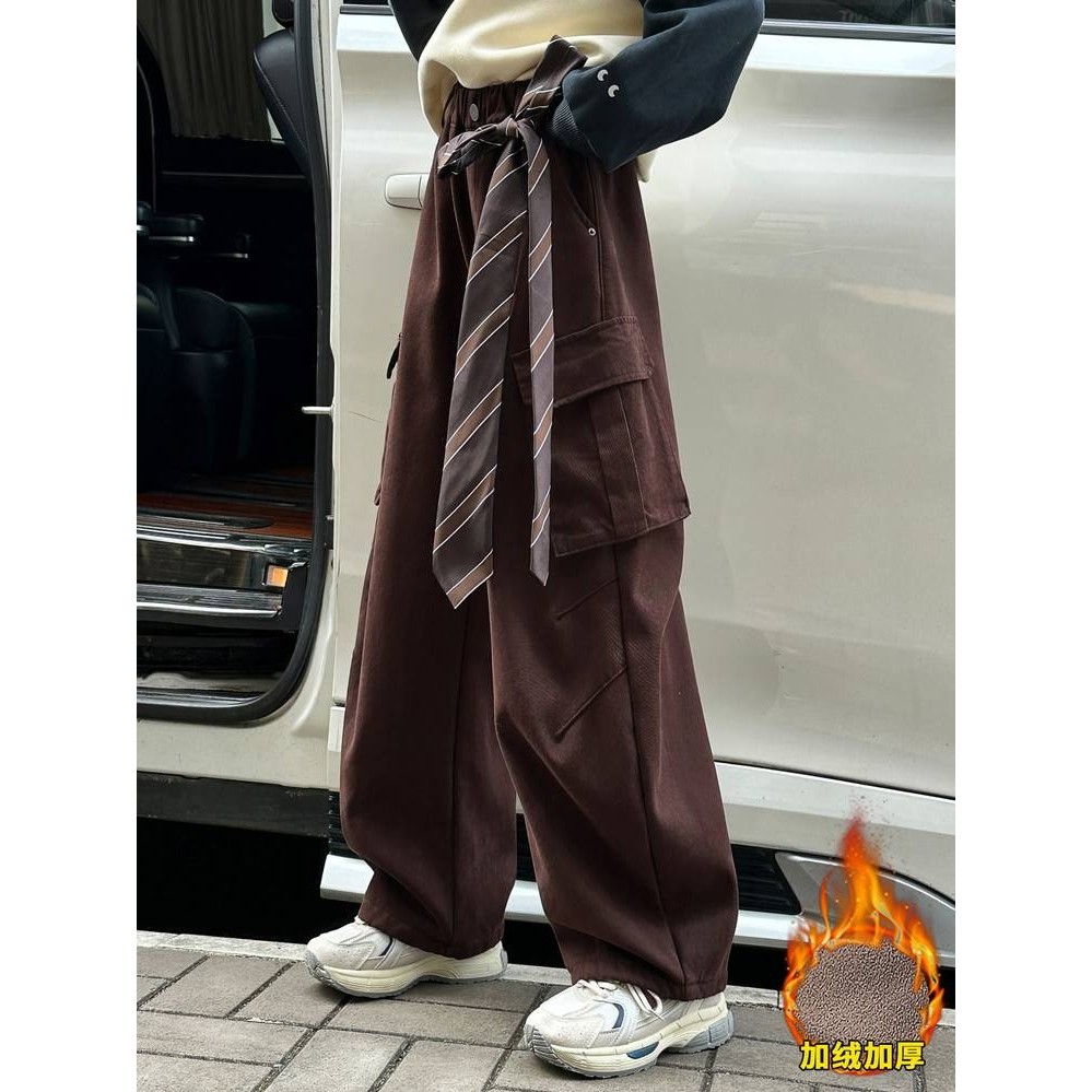 专柜品牌女童工装裤秋冬儿童加绒裤子女大童阔腿裤冬季加厚女孩运,淘宝优惠券,粉丝福利购,淘宝优惠卷