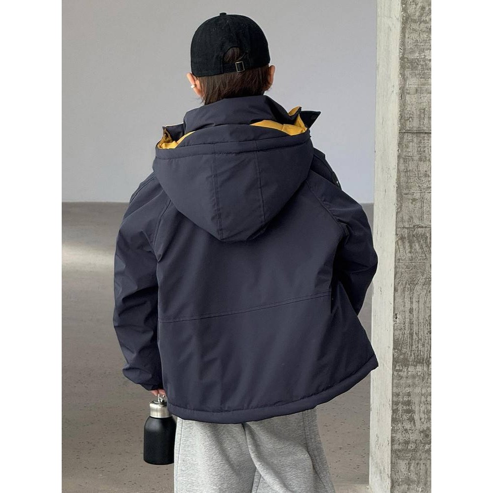 专柜品牌男童冬季棉衣2025新款工装派克男女童加厚连帽中大童冲锋,淘宝优惠券,粉丝福利购,淘宝优惠卷