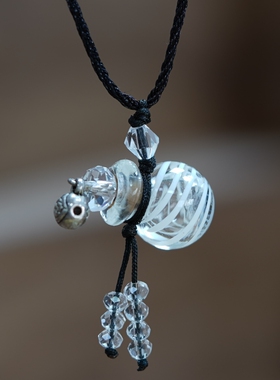 条纹琉璃香水精油扩香香薰项链