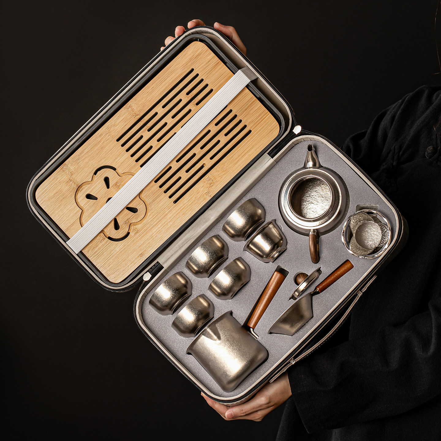 纯钛旅行茶具套装户外便携式一整套喝茶专用功夫泡茶壶茶杯泡茶器,淘宝优惠券,粉丝福利购,淘宝优惠卷