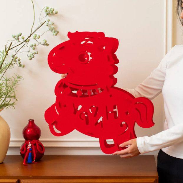 新款2026马年红色立体福字装饰摆件新年快乐春节客厅喜庆布置用品,淘宝优惠券,粉丝福利购,淘宝优惠卷