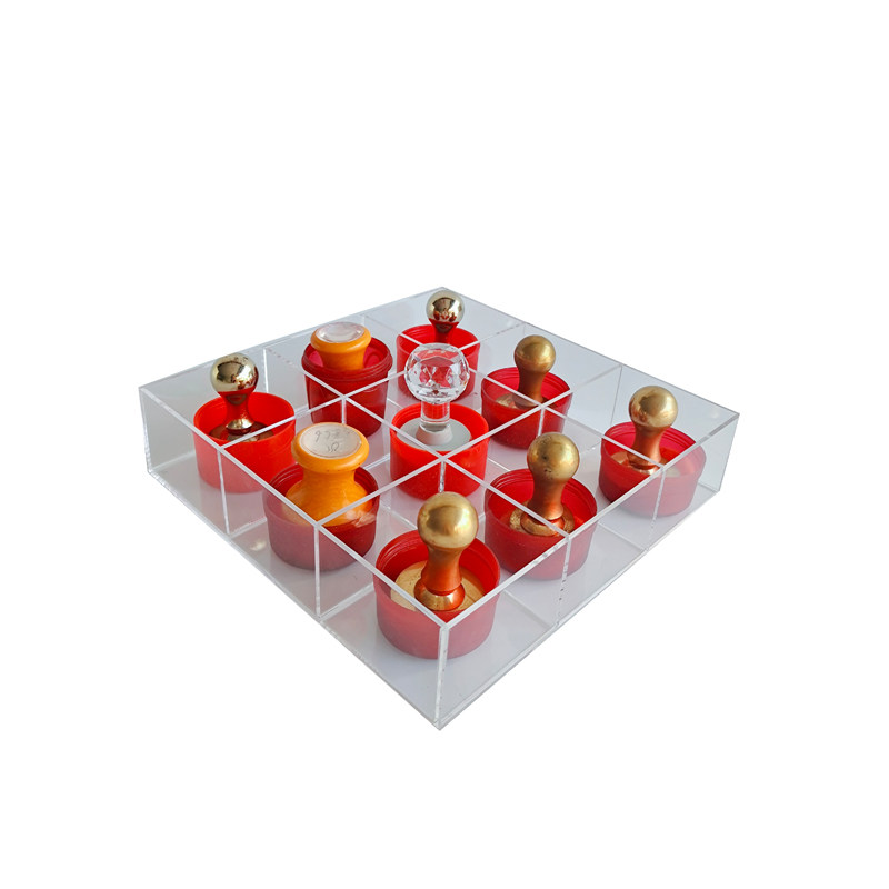 亚克力印章盒子收纳透明公章整理盒多格私章存放盘办公用品陈列架,淘宝优惠券,粉丝福利购,淘宝优惠卷
