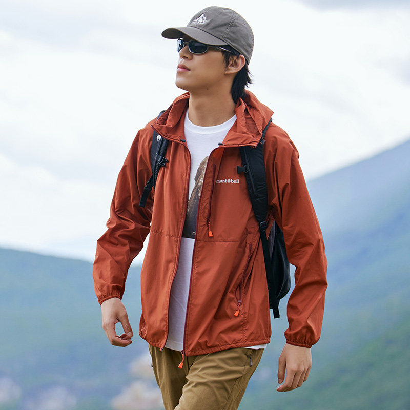 Montbell日本夏季户外运动男防风防泼水防紫外线皮肤衣防晒衣外套