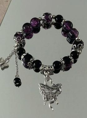 2026【灵蛇蝶尾】紫萱手链女小众设计高级感蝴蝶琉璃手串送女友礼