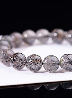 2026蓓蓓福 天然黑金草莓圆珠手链 黑色草莓籽黑金草莓手串