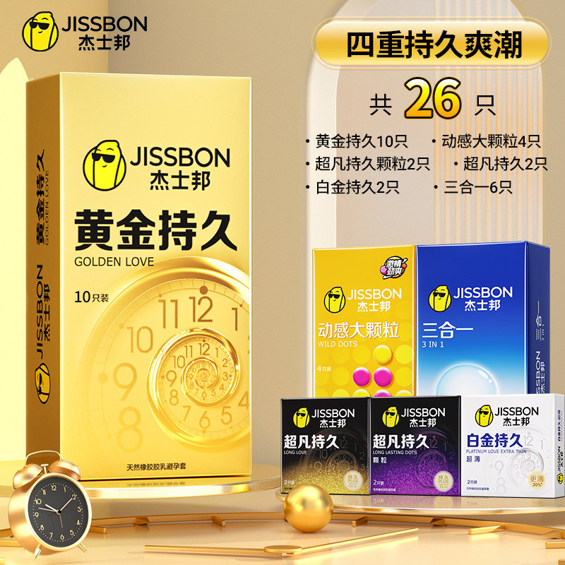 Jissbon Golden Endurance Condoms detail 6