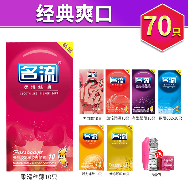 Préservatifs texturés Mingliu, pack assorti detail 4