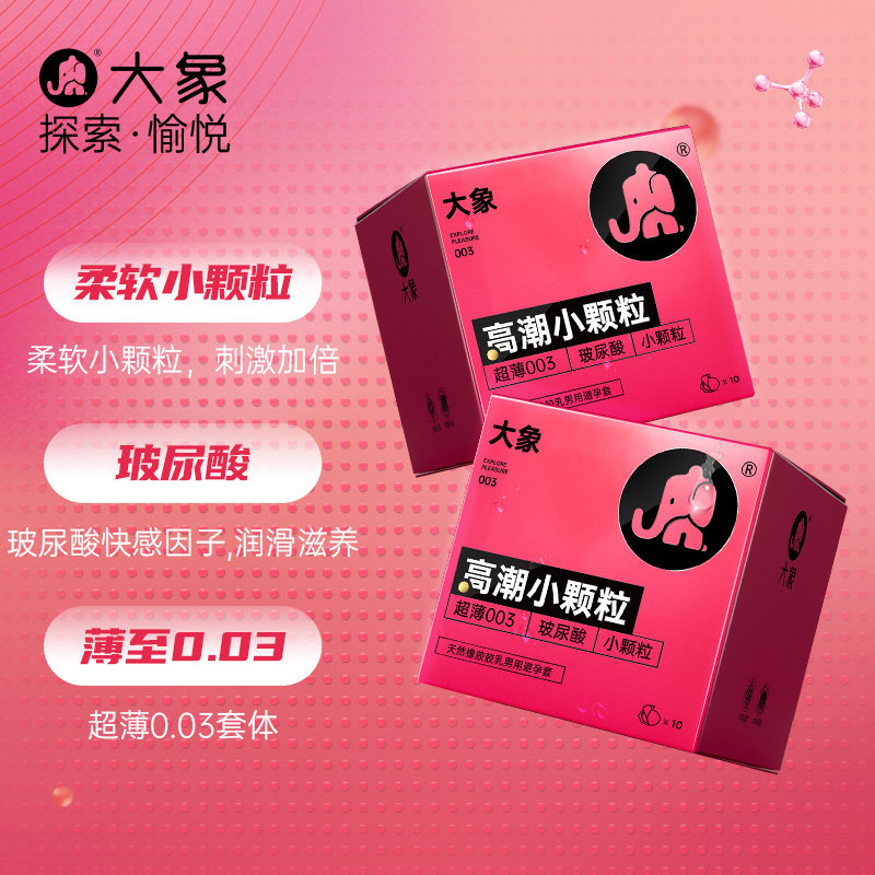 大象玻尿酸避孕套 - 颗粒型 (9-32只装) detail 2