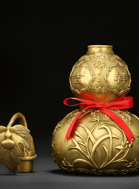 铜葫芦摆件招财客厅新中式