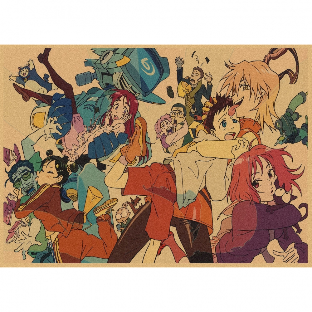 特别的她 FLCL 卡通动漫牛皮纸海报 房间宿舍装饰墙画壁画338 - 图2