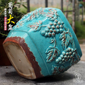 ອາເມຣິກັນ pastoral country balcony retro ceramic potted mini rose hydrangea flowerpot ສີ່ຫຼ່ຽມມົນທົນຂະຫນາດໃຫຍ່