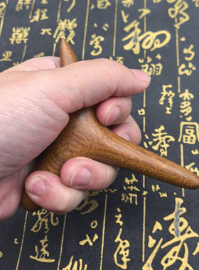 金丝檀木三角雀足部点穴棒