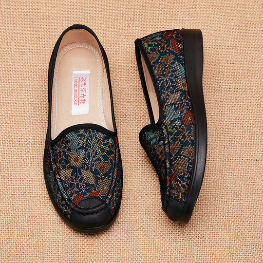 Old lady old Beijing cloth shoes loose comfortable non-slip shoes
