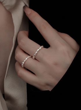 饰悟女珍珠巴洛克叠戴戒指